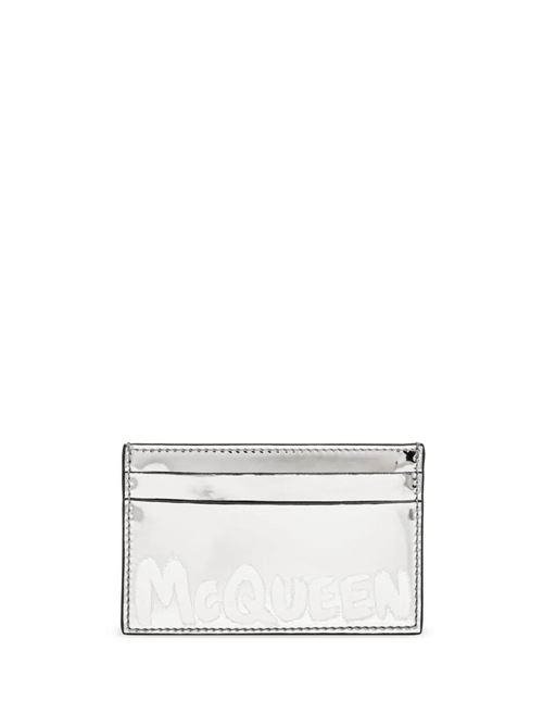 silver-tone glossy finish card Alexander McQueen | 7362301AATE1402